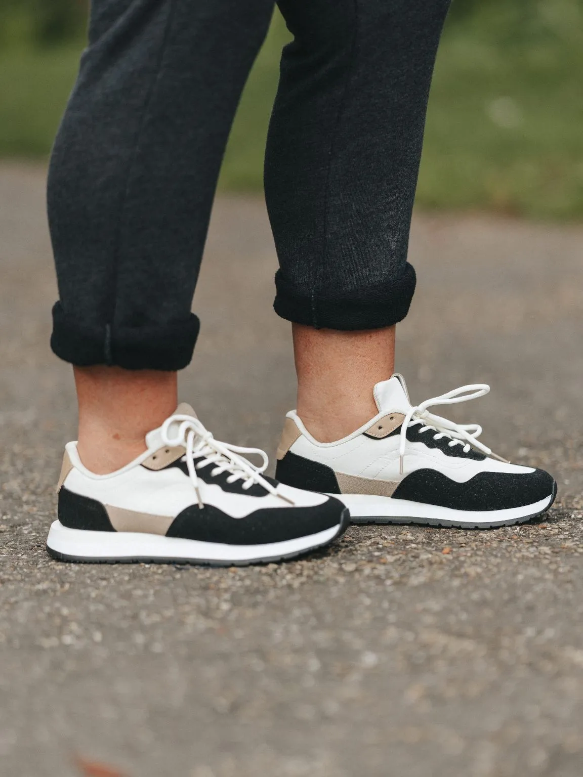 Black Athena Colour Block Trainers