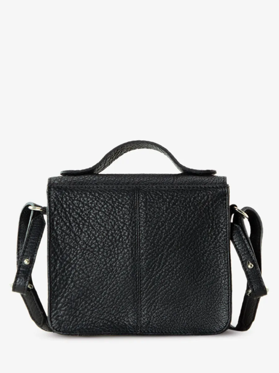 Black Leather Handbag for Women - Mademoiselle George XS Black | PAUL MARIUS