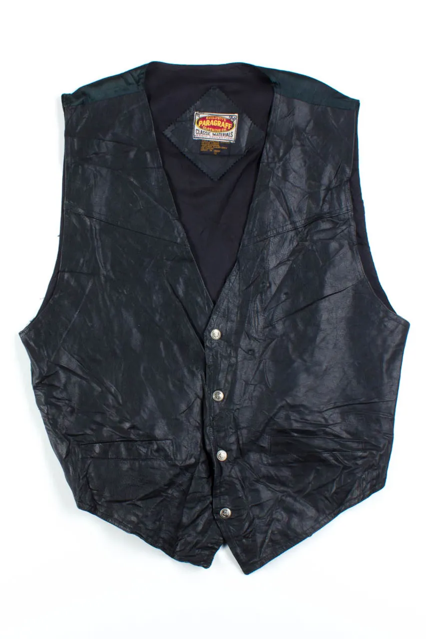 Black Leather Vest 1