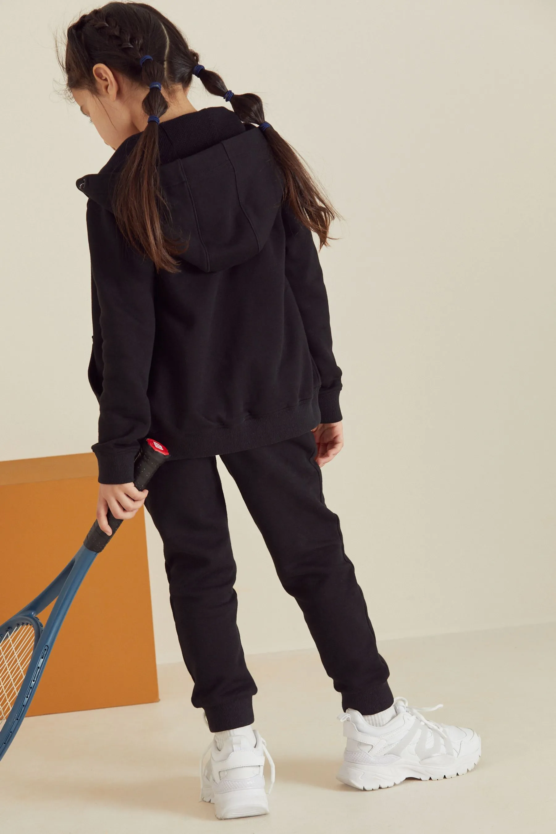 Black Zip Through Hoodie And Joggers School Sports Set (3-16yrs)