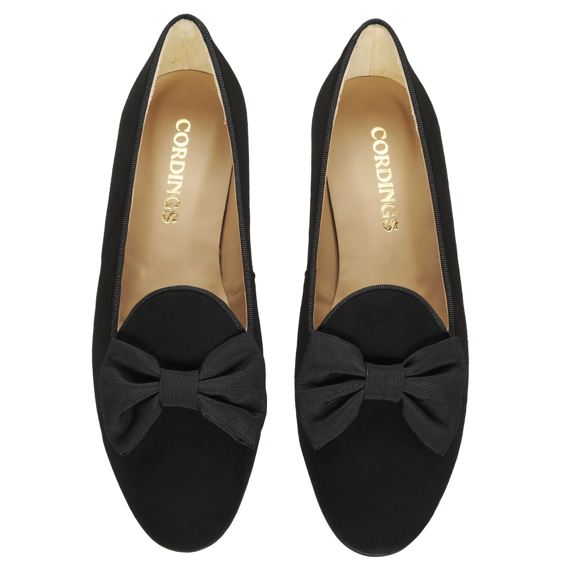 Black Suede Bow Slipper