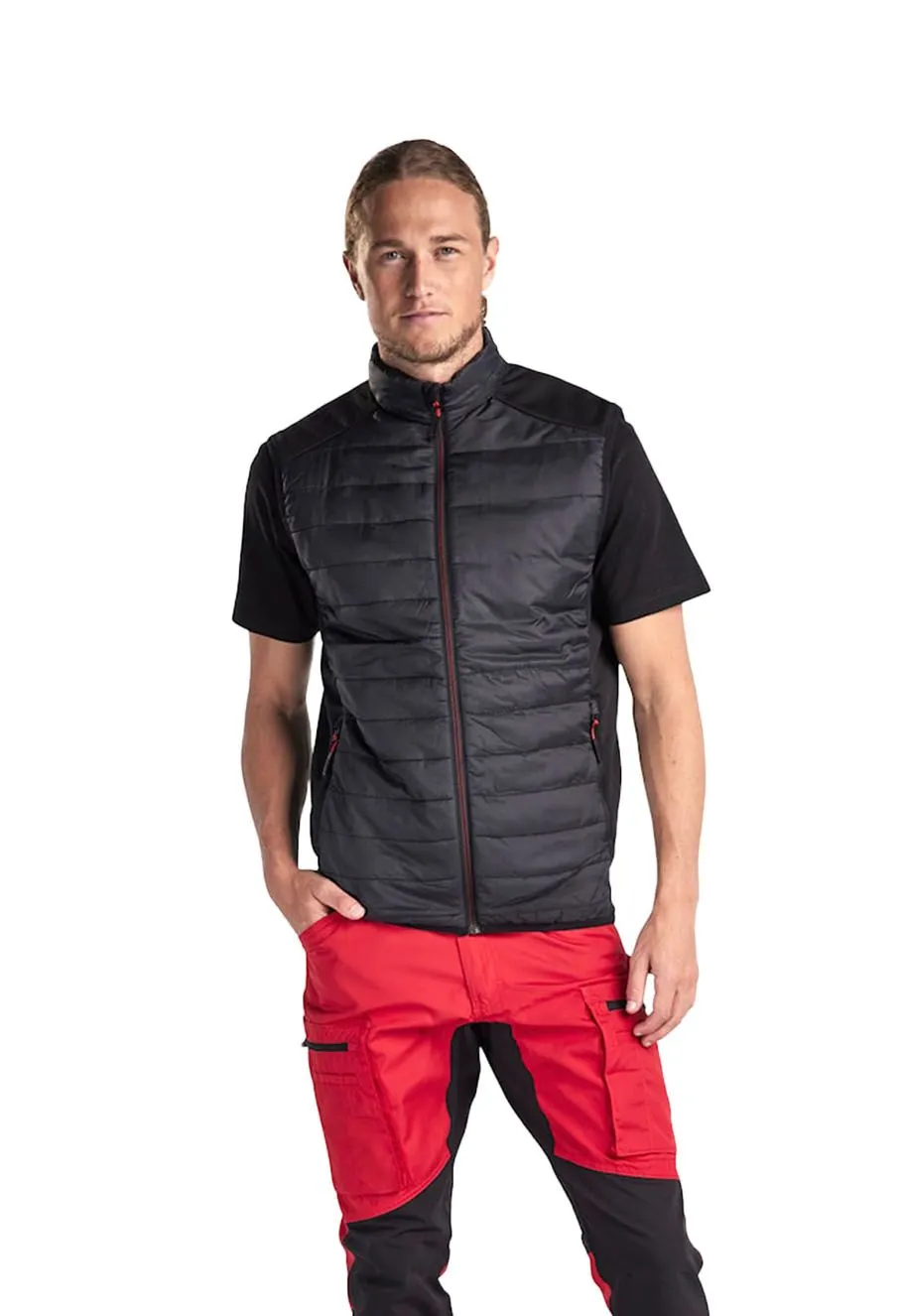 Blåkläder Work Vest Lined 3863 Black Red