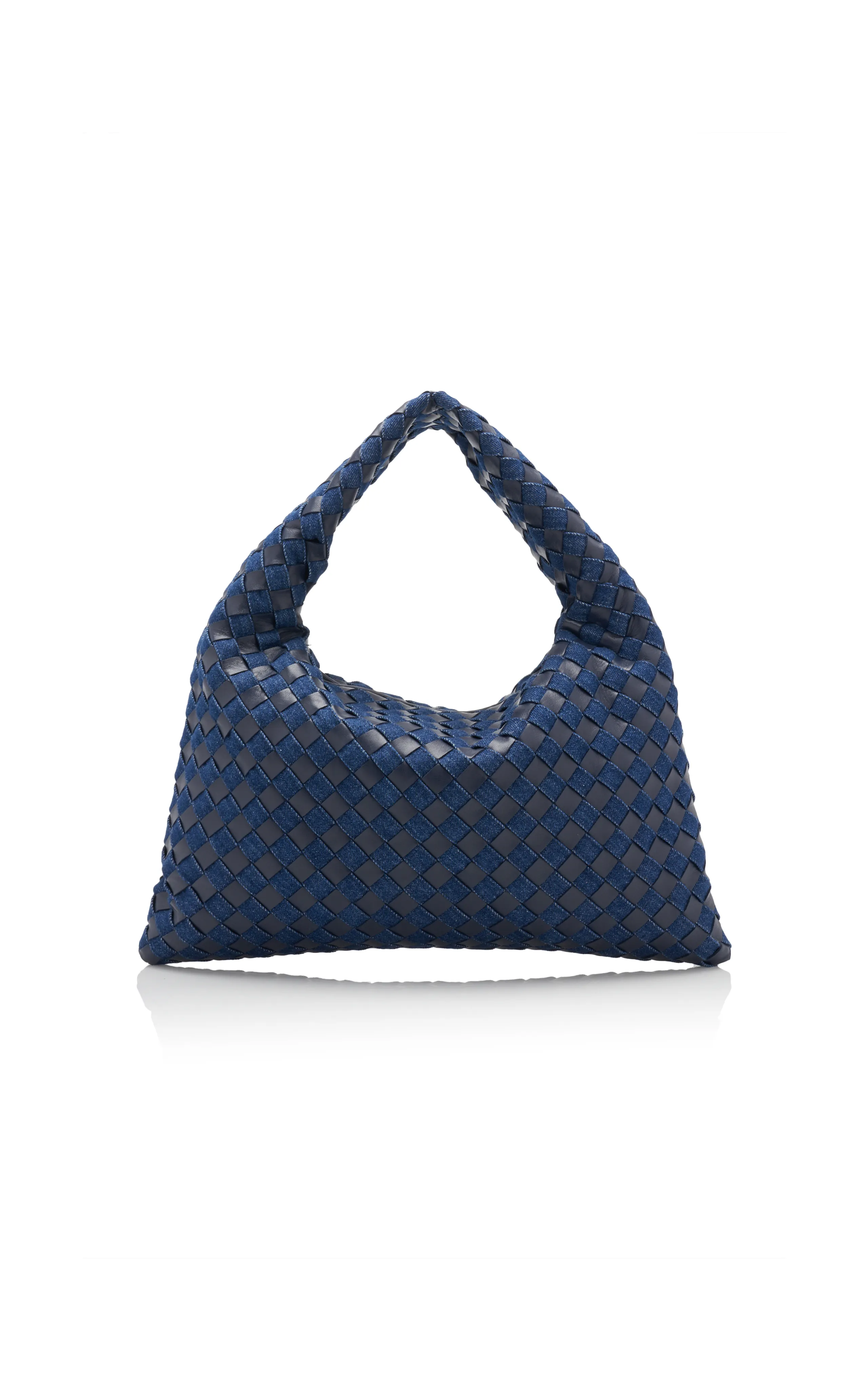 Bottega Veneta Small Hop Intrecciato Leather & Denim Bag