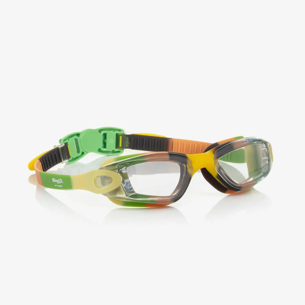 Boys Green Camouflage Swimming Goggles