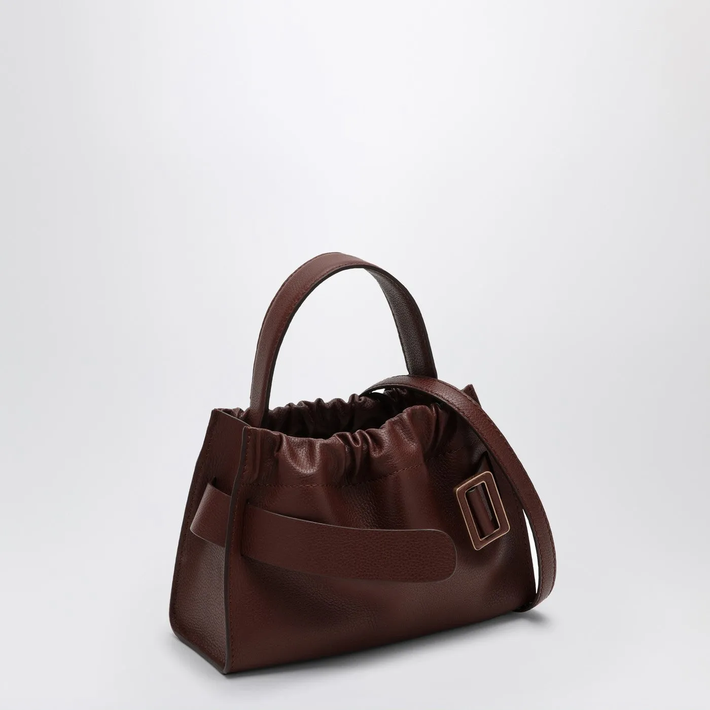 Boyy    Boyy Square Scrunchy Soft Brown Leather Bag