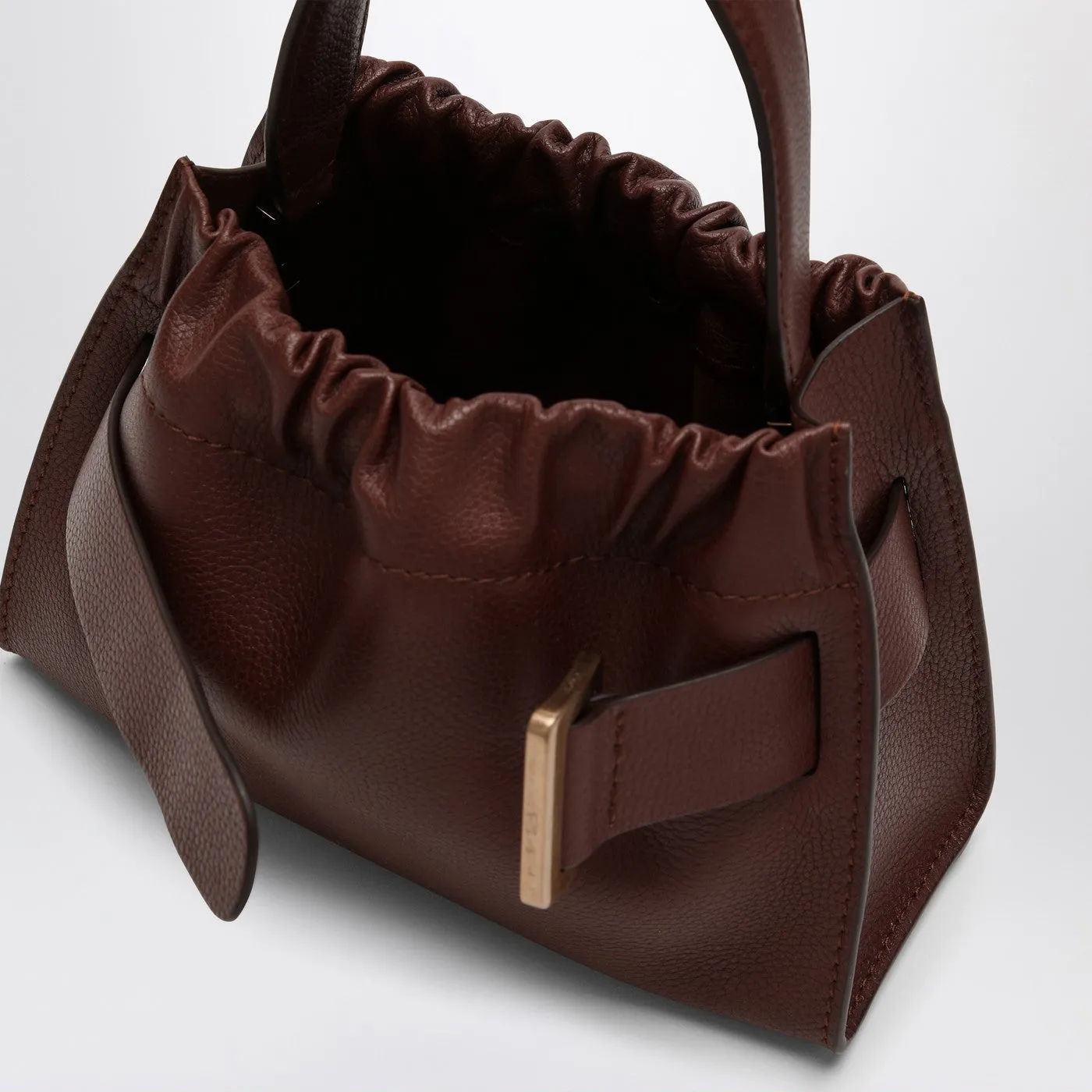 Boyy    Boyy Square Scrunchy Soft Brown Leather Bag