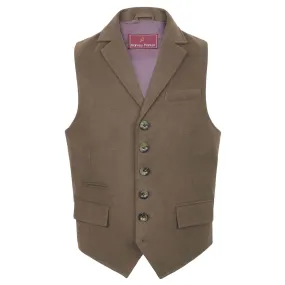 Bracken: Men's Moleskin Brown Waistcoat