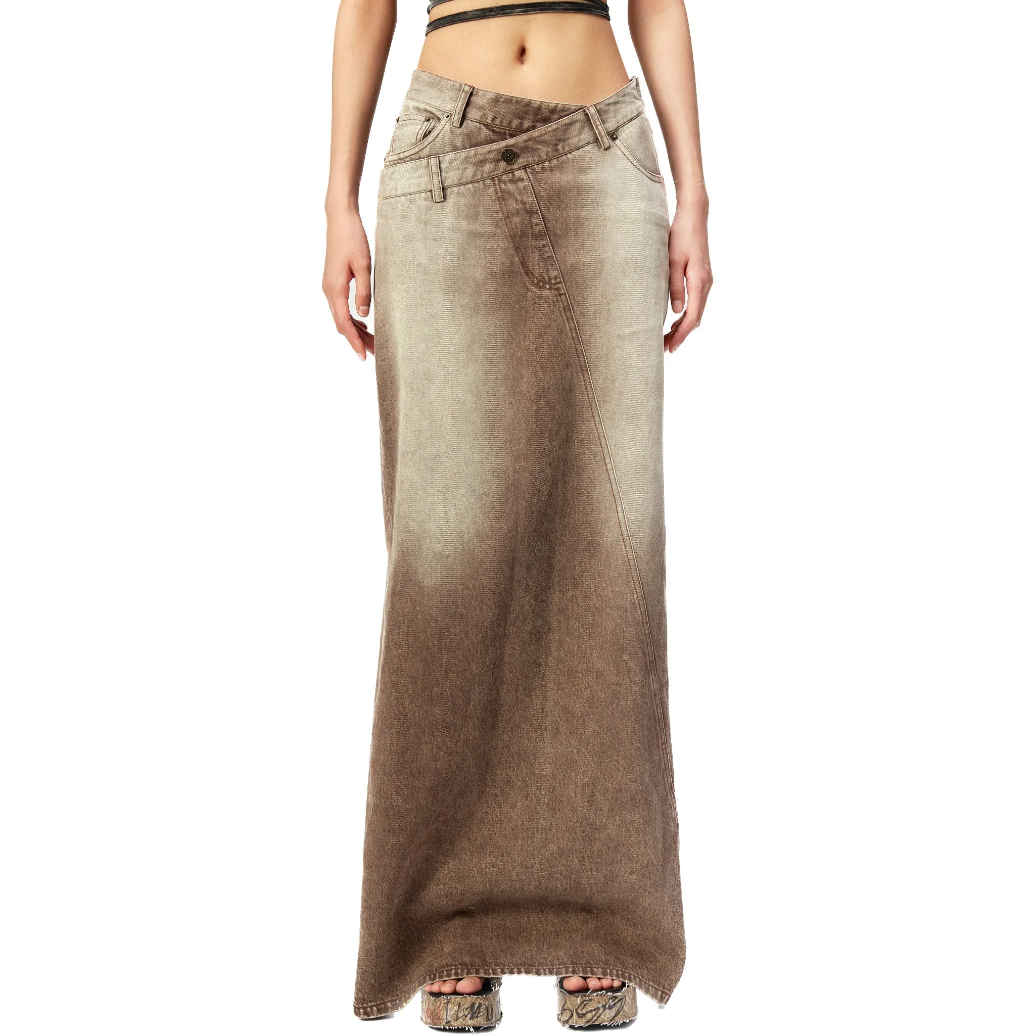 Brown Long Skirt-