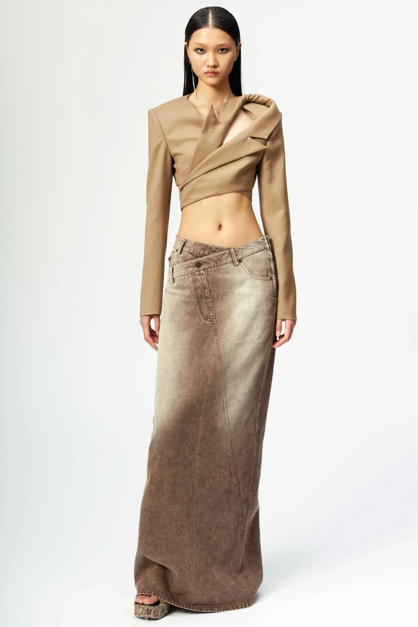 Brown Long Skirt-