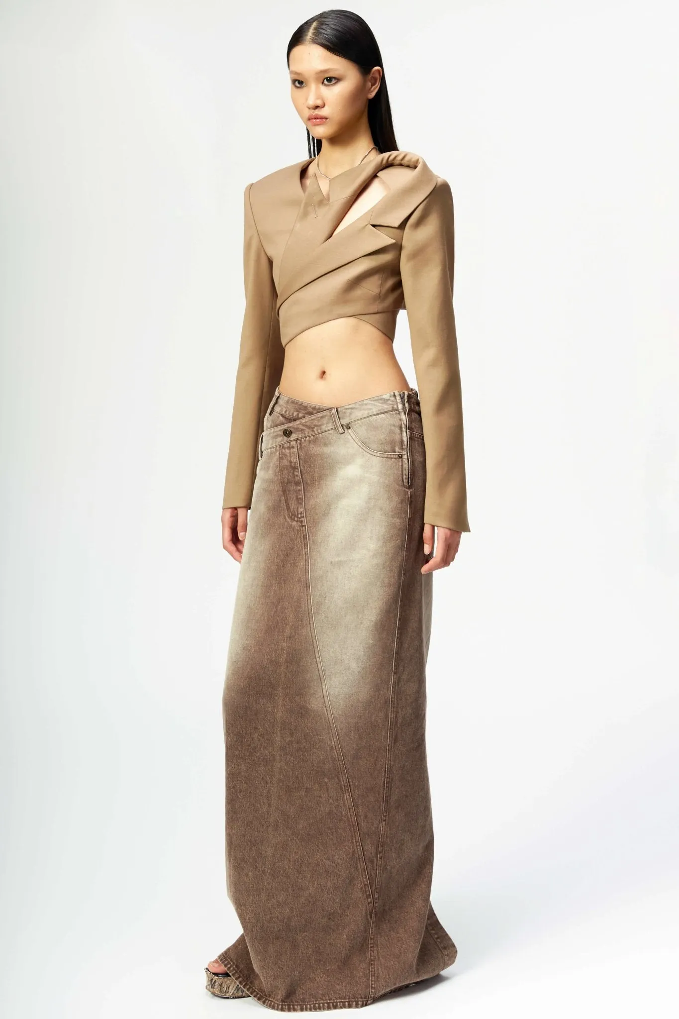 Brown Long Skirt-