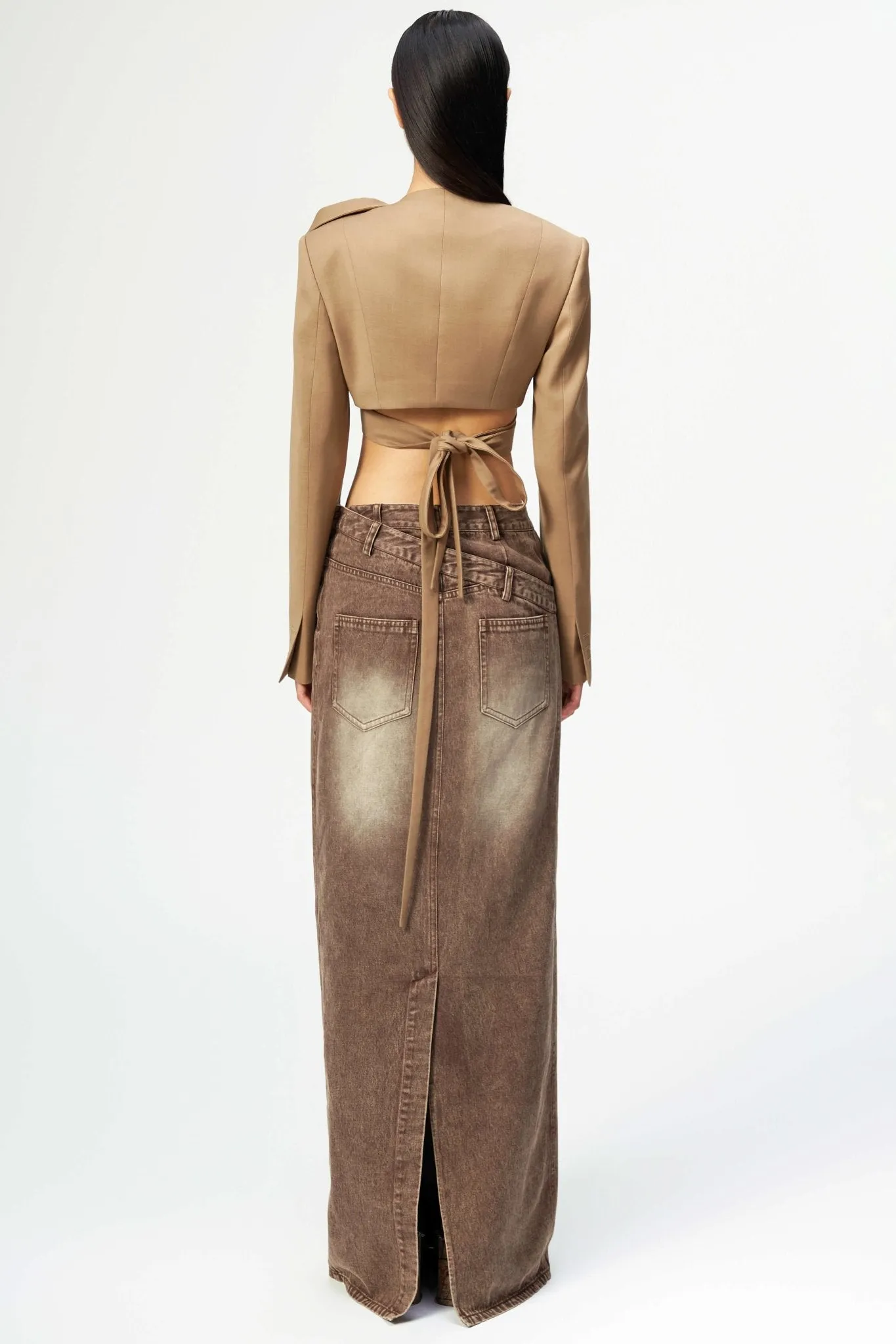 Brown Long Skirt-