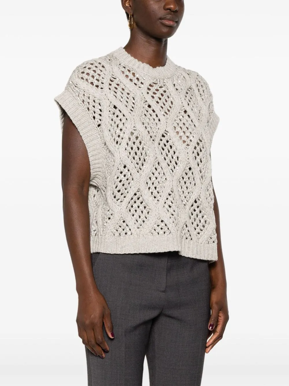 Brunello Cucinelli    Brunello Cucinelli Cashmere Knitted Vest