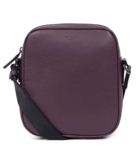 Burgundy cowhide leather bag 206037