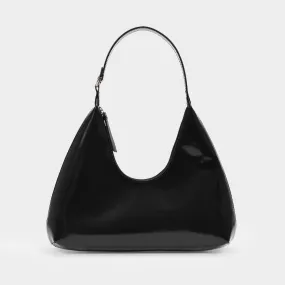 By Far  Amber Hobo Bag - By Far - Black - Patent Leather