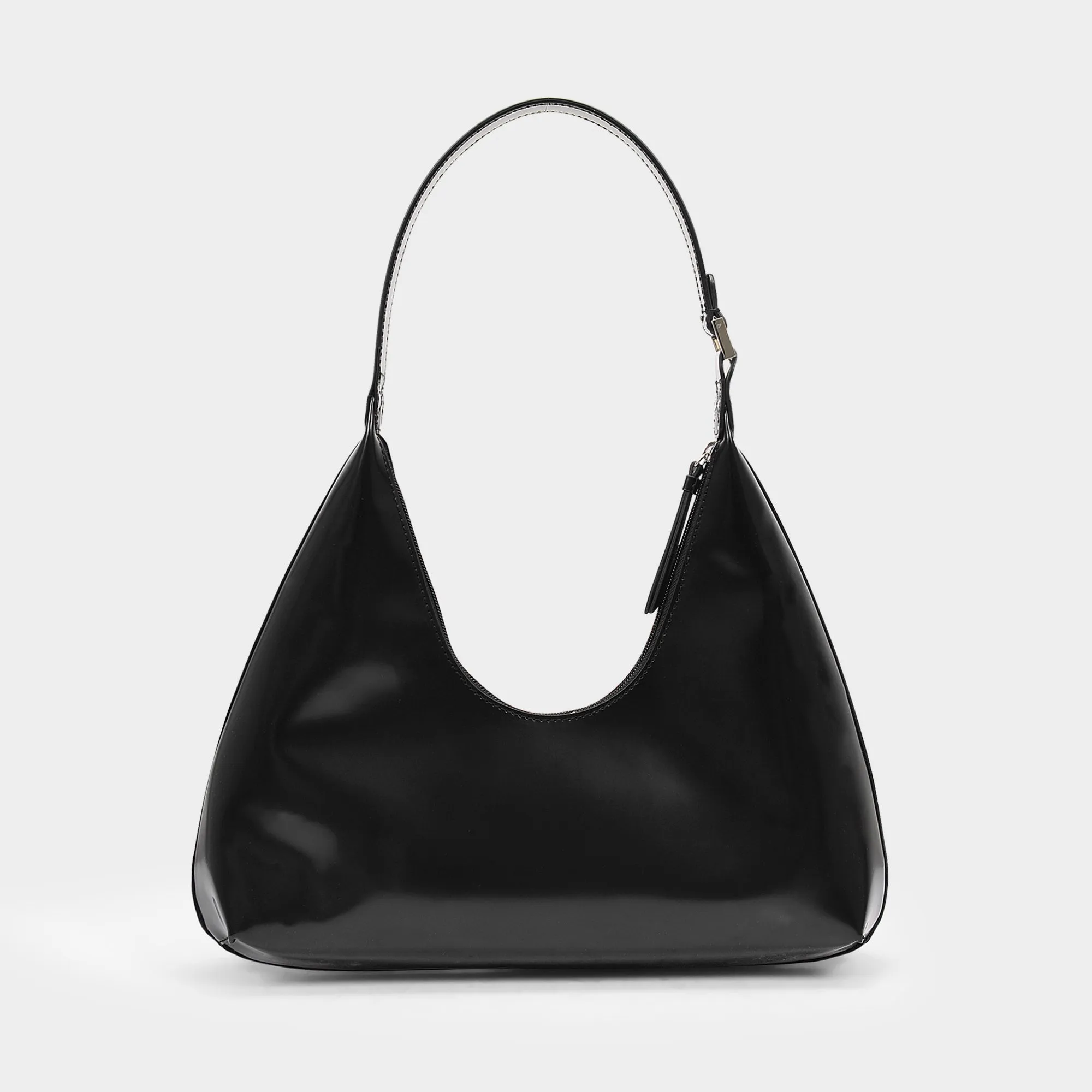 By Far  Amber Hobo Bag - By Far - Black - Patent Leather