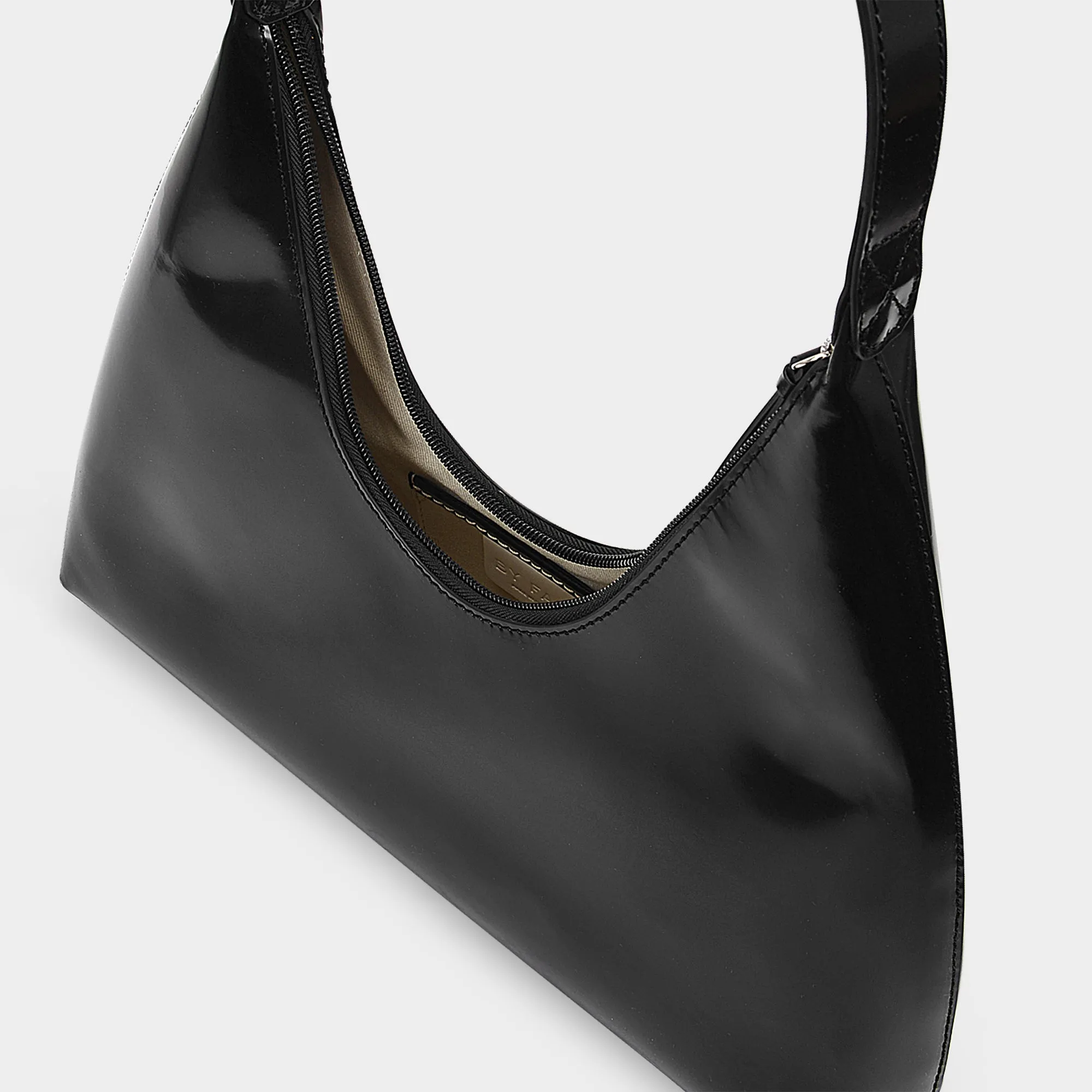 By Far  Amber Hobo Bag - By Far - Black - Patent Leather