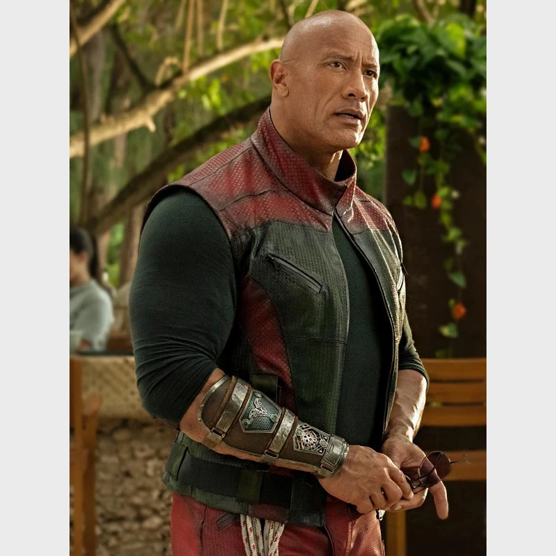 Callum Drift Red One Dwayne Johnson Leather Vest - Danezon