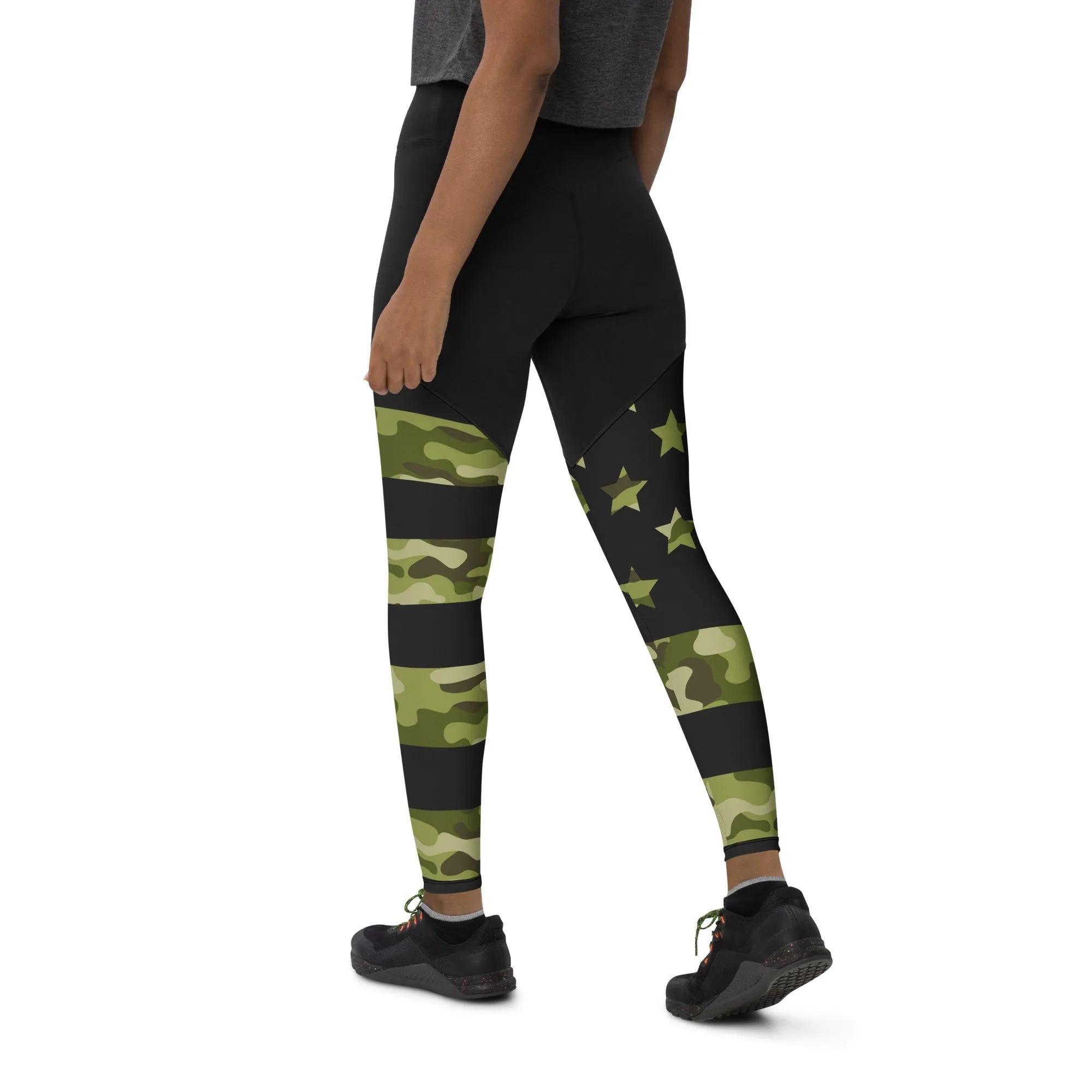 Camo Patriotic Compression Leggings