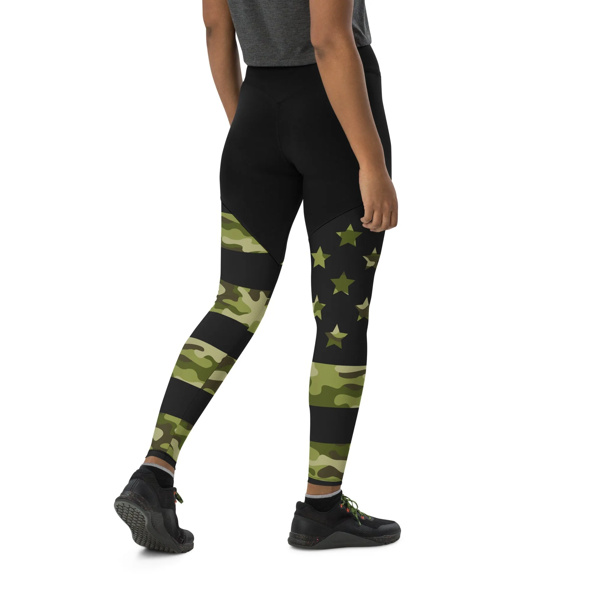 Camo Patriotic Compression Leggings