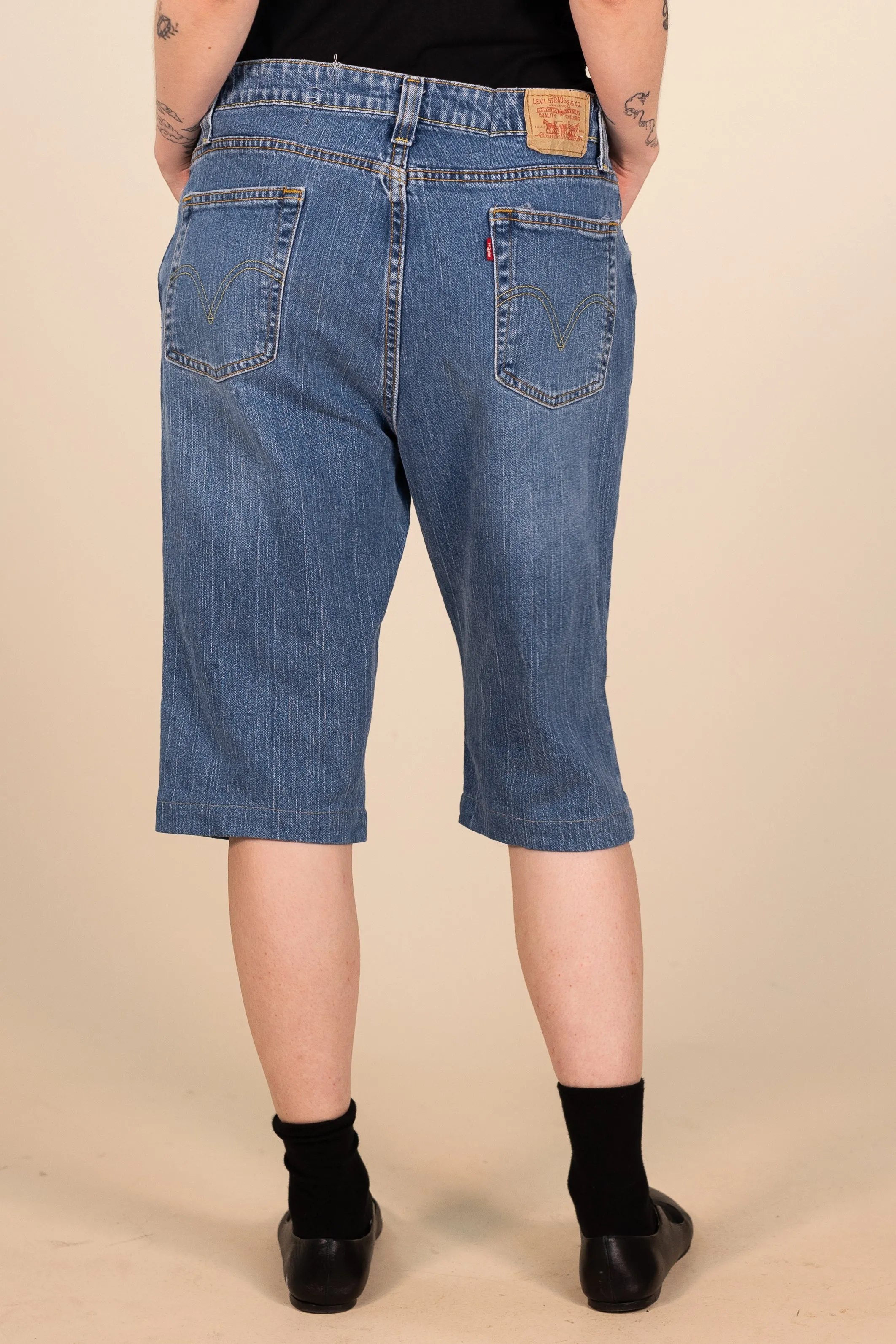 Capri Denim Short | ThriftTale