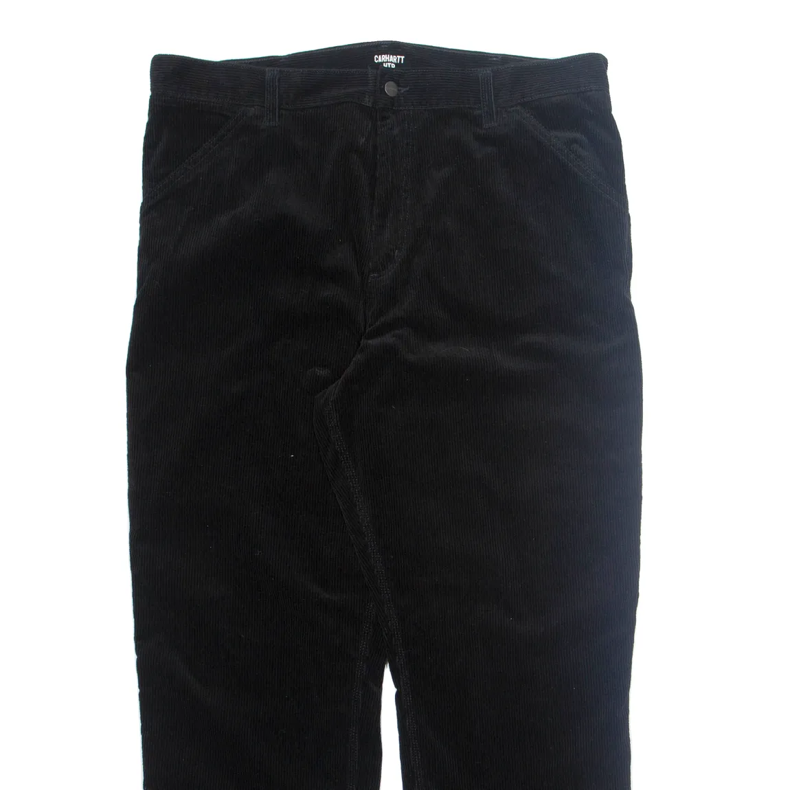 CARHARTT Mens Corduroy Trousers Black Regular Straight W38 L32