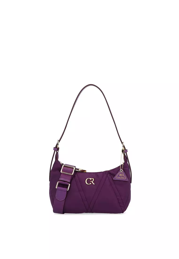 Carlo Rino V-Earth Nylon Shoulder Bag S - Dark Purple