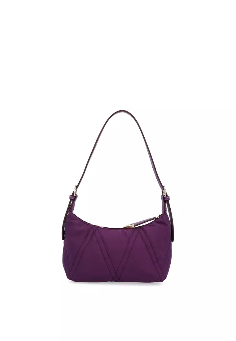 Carlo Rino V-Earth Nylon Shoulder Bag S - Dark Purple