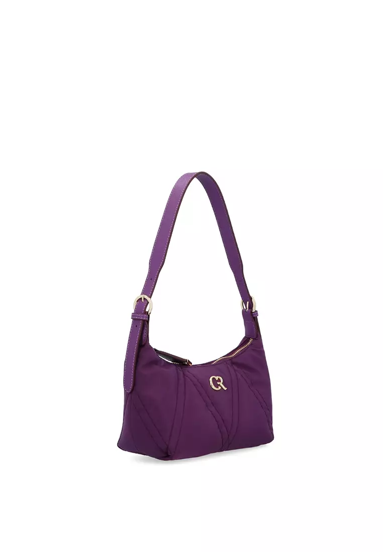 Carlo Rino V-Earth Nylon Shoulder Bag S - Dark Purple