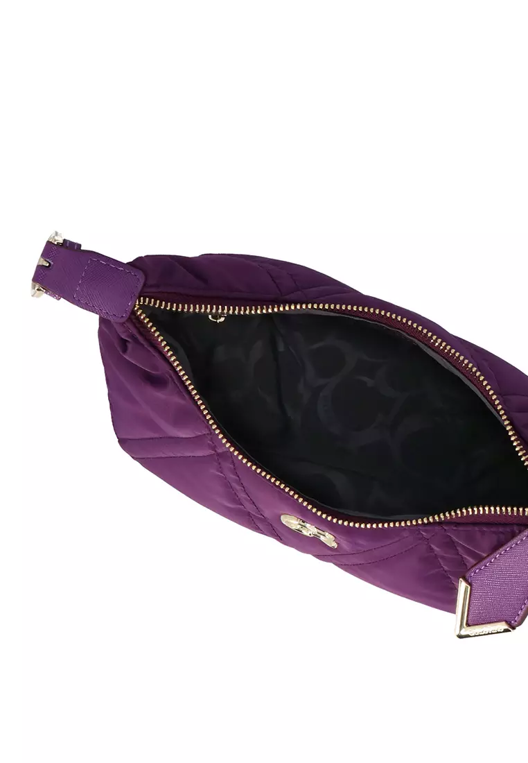 Carlo Rino V-Earth Nylon Shoulder Bag S - Dark Purple