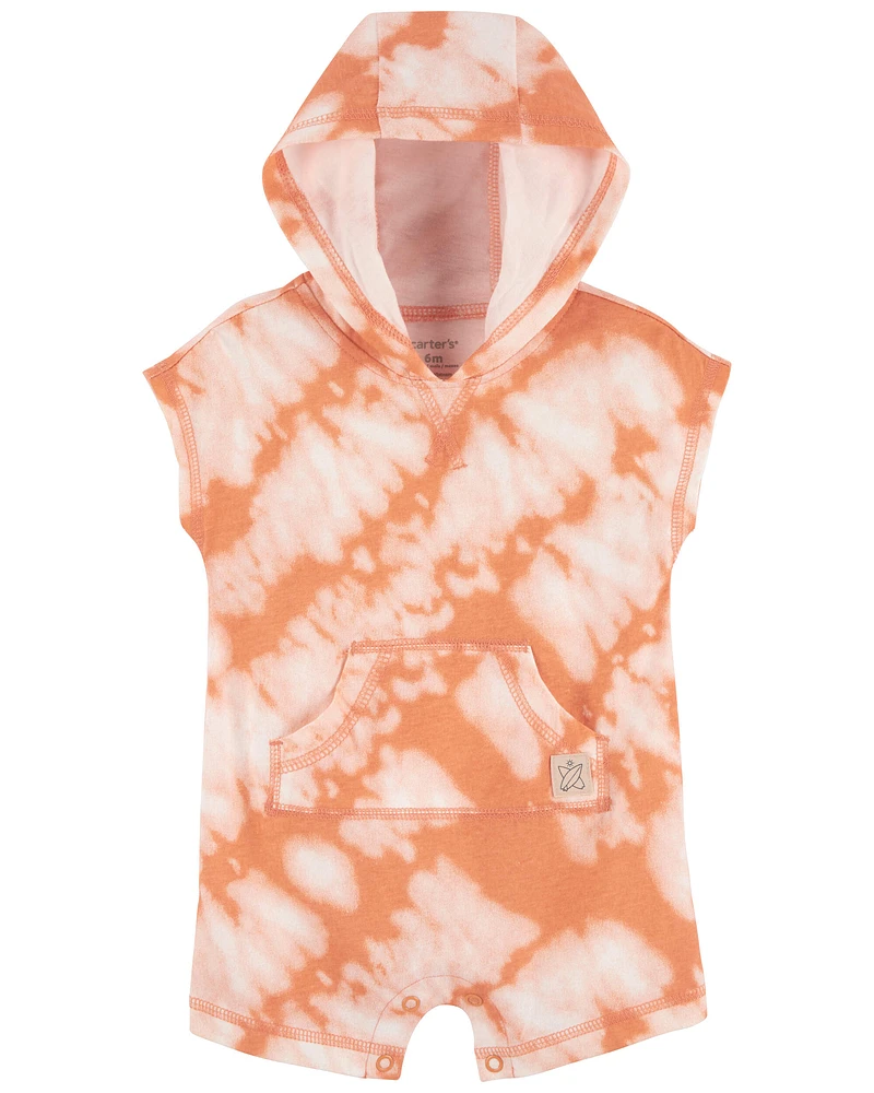 Carters Oshkosh Baby Tie-Dye Hooded Cotton Romper