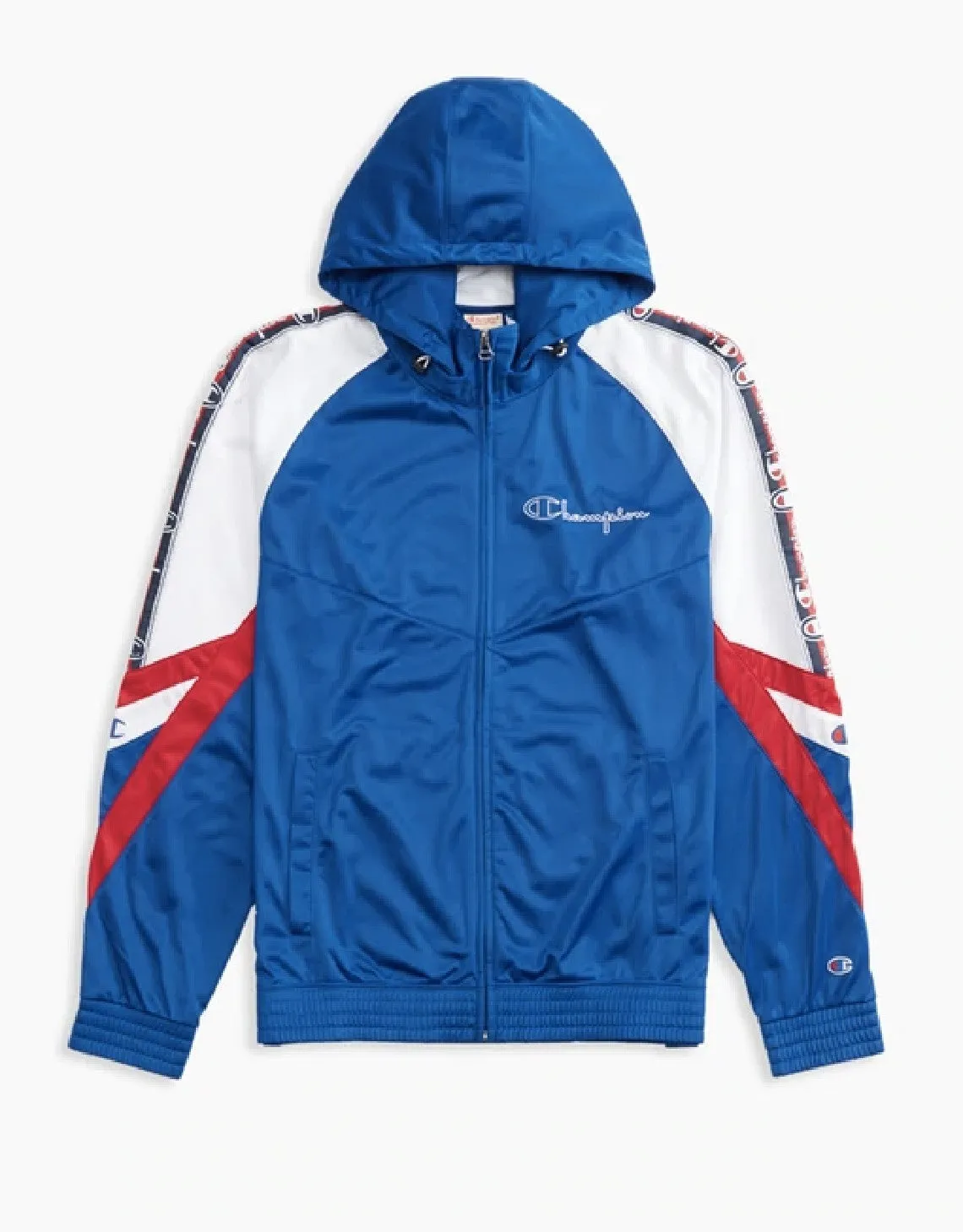 Champion Europe Archive Jacquard Logo Tape Hooded Track Jacket Surf The Web