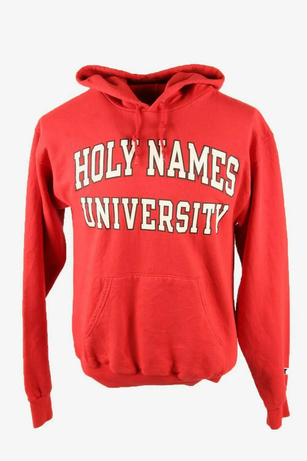 Champion Hoodie Vintage Holly Names University Pullover Retro Red M - Pepper Tree London