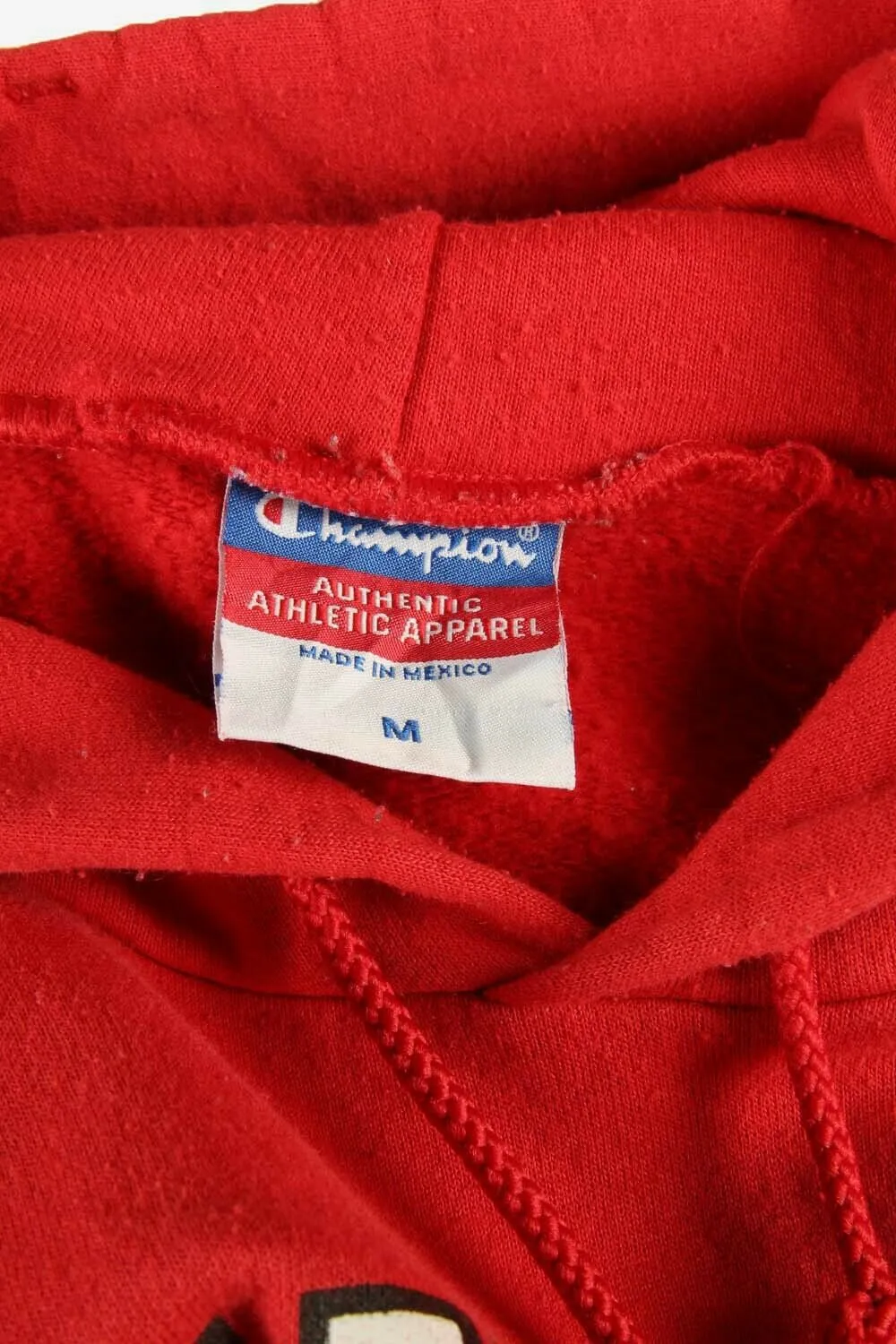 Champion Hoodie Vintage Holly Names University Pullover Retro Red M - Pepper Tree London