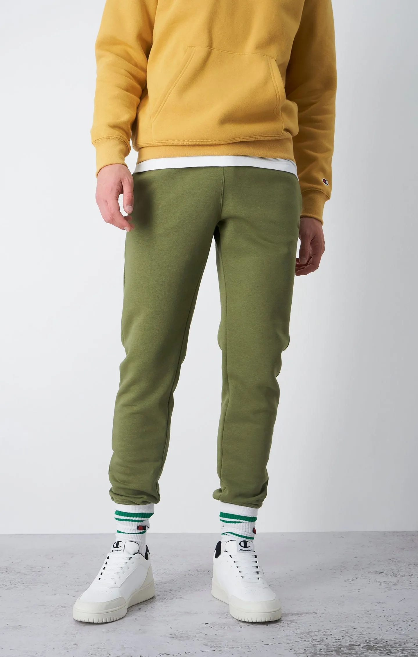 Champion Icons Olive Green Tonal C Logo Fleece Joggers