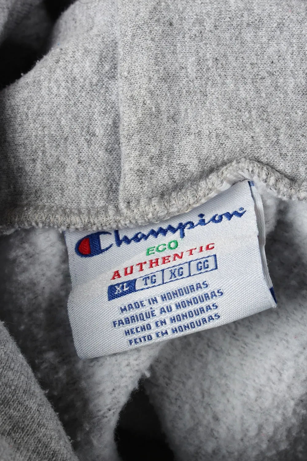 Champion Zip Up Hoodie 90s Grey XL - Pepper Tree London