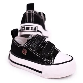 Children's Low Sneakers With Velcro Big Star HH374200 Black