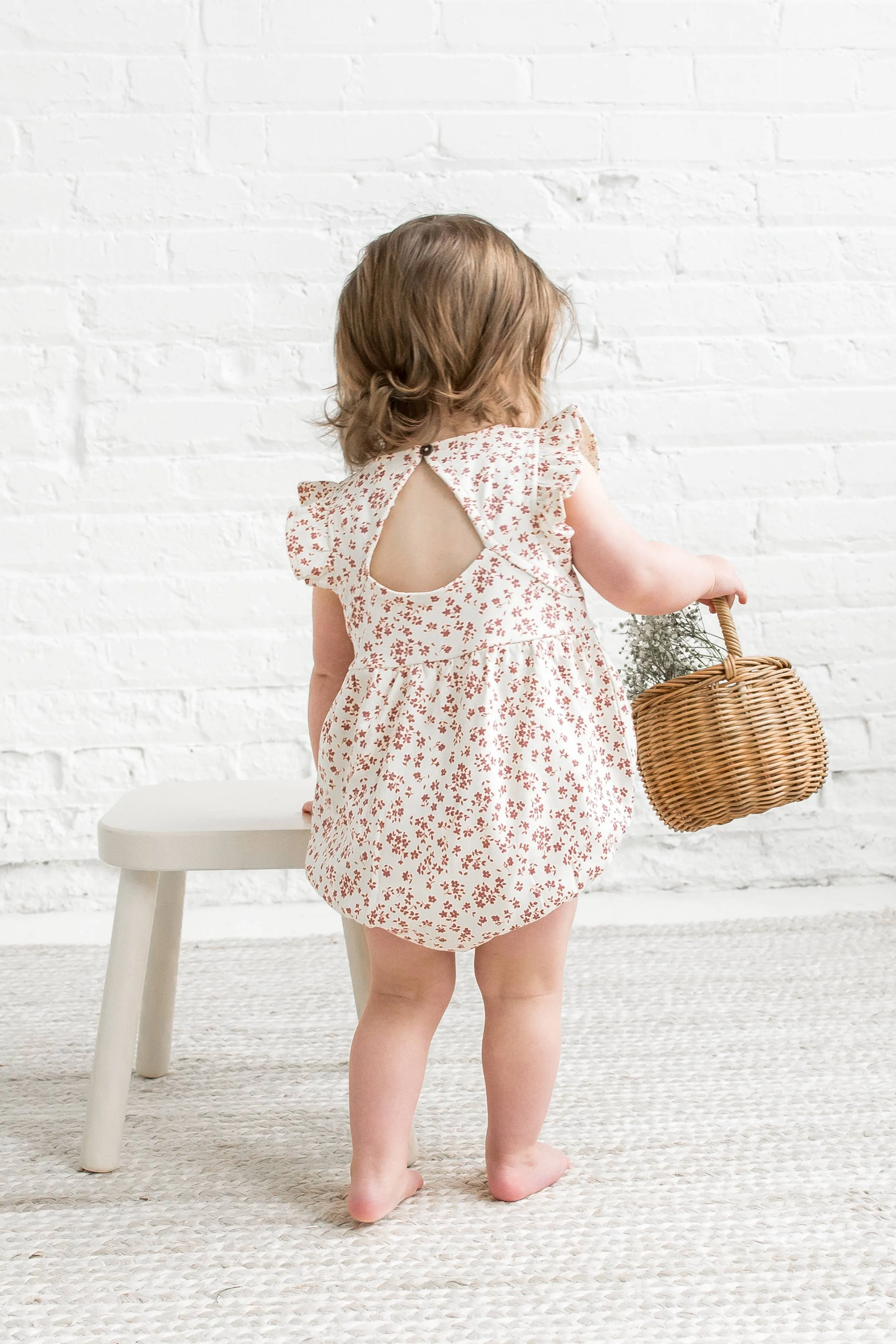 Colored Organics - Organic Baby Sommer Back Romper - Alma Floral: 3-6M