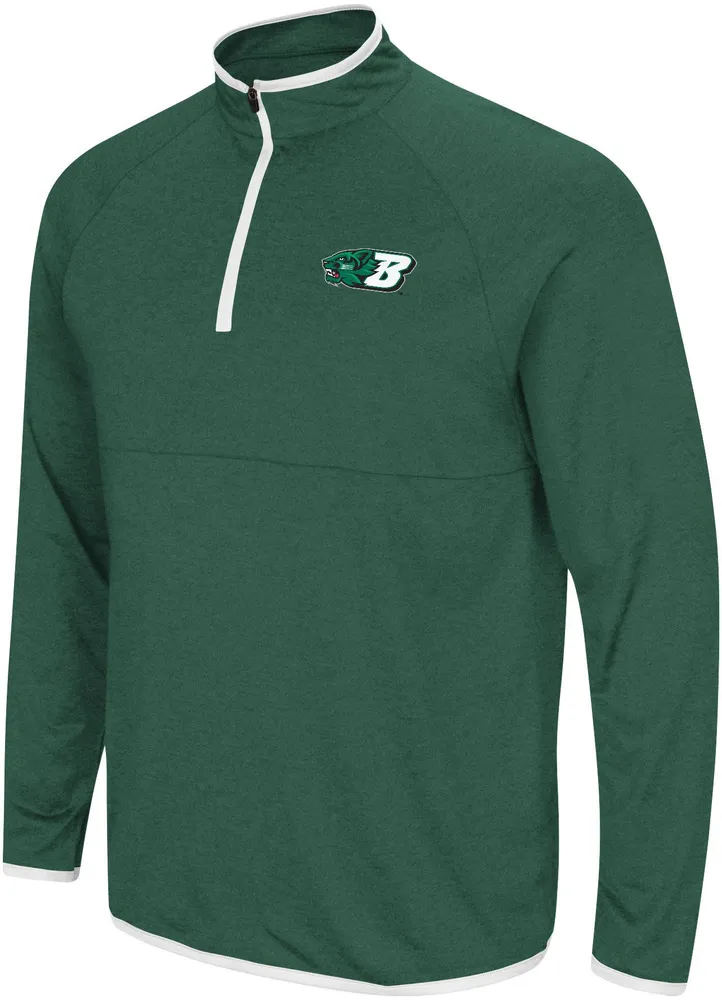 Colosseum Men's Binghamton Bearcats Green Rival 1/4 Zip Jacket