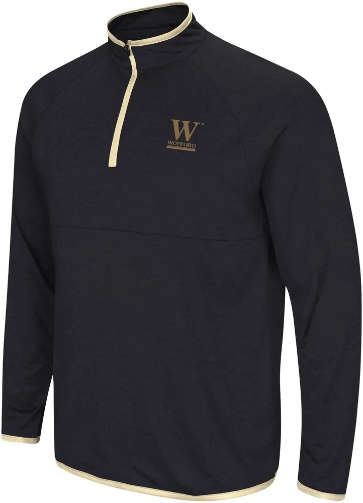 Colosseum Men's Wofford Terriers Black Rival 1/4 Zip Jacket