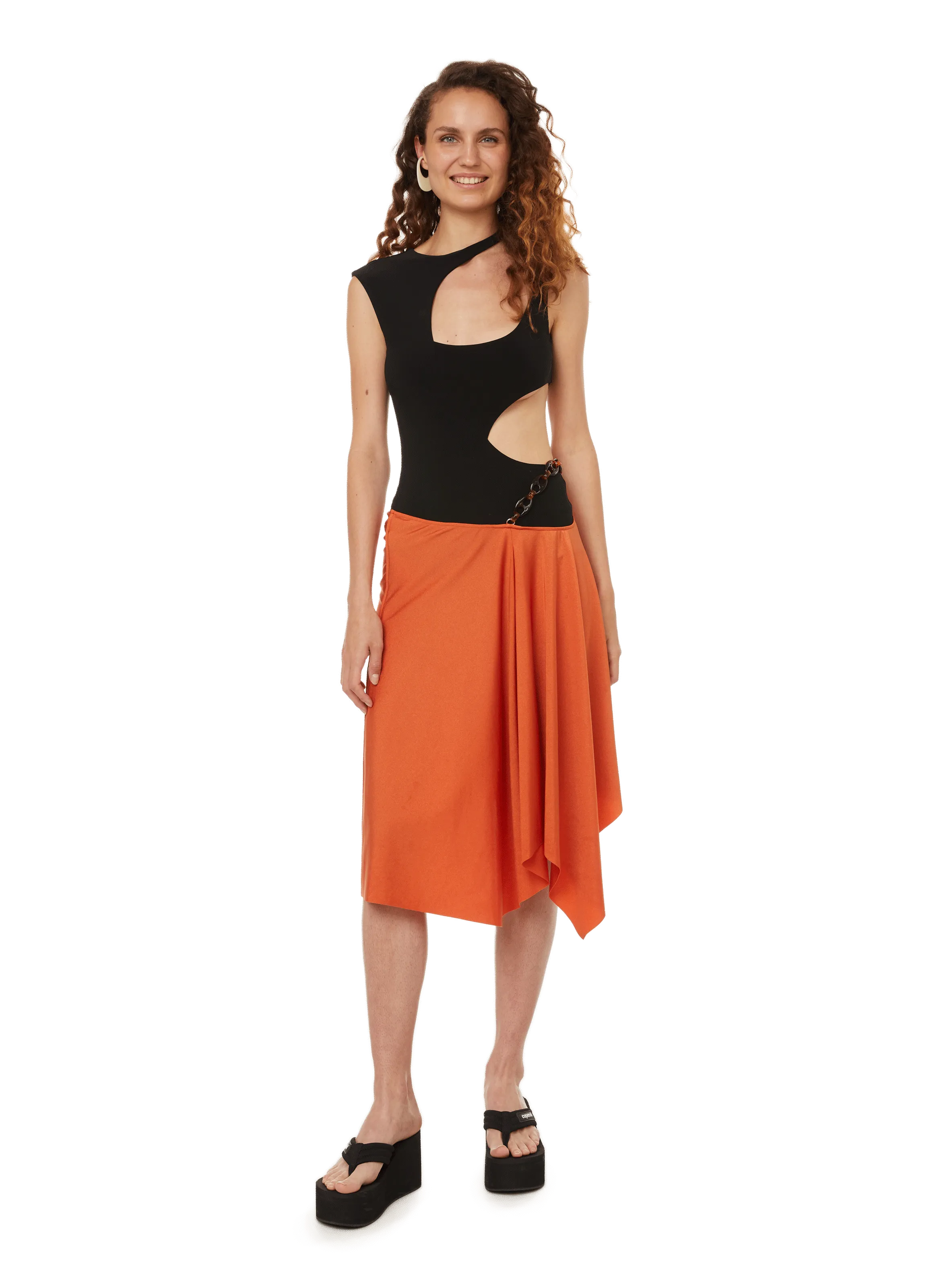 COPERNI  Asymmetric skirt - Orange