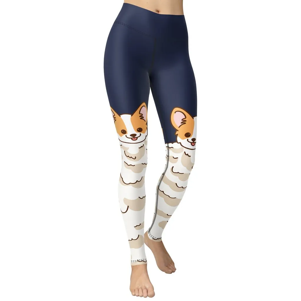 Corgi Design Yoga Leggings