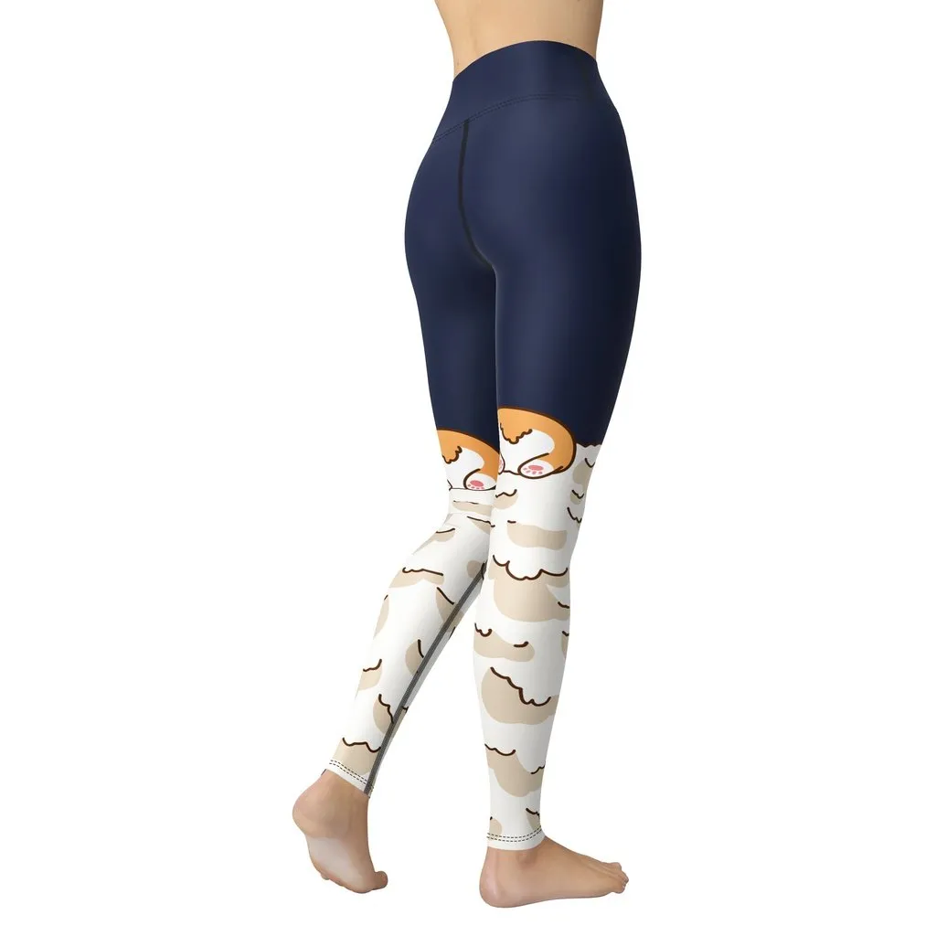 Corgi Design Yoga Leggings