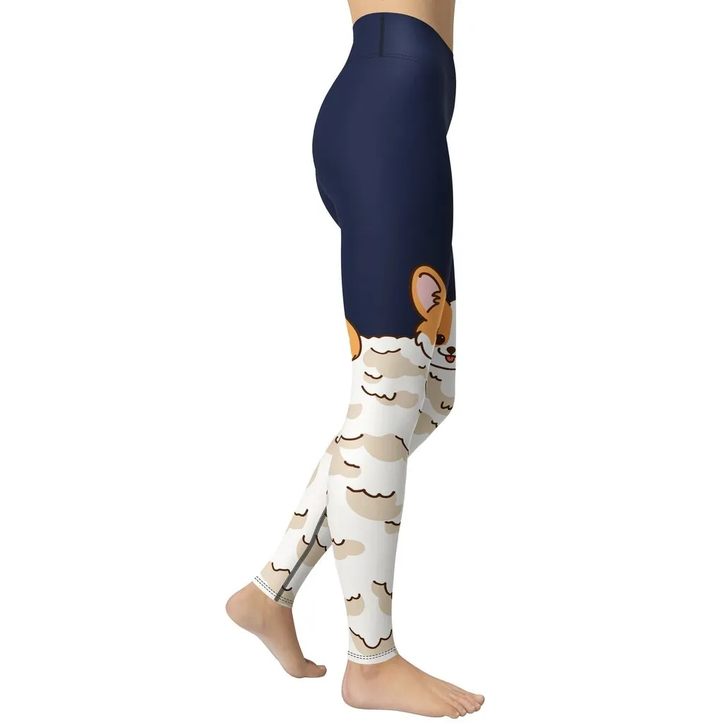 Corgi Design Yoga Leggings