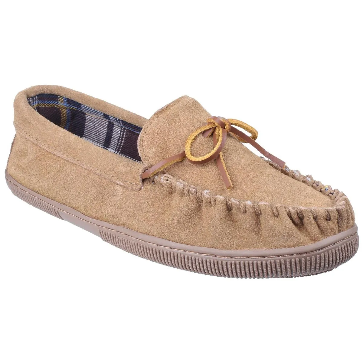 Cotswold Alberta Slip On Moccasin Slipper Beige