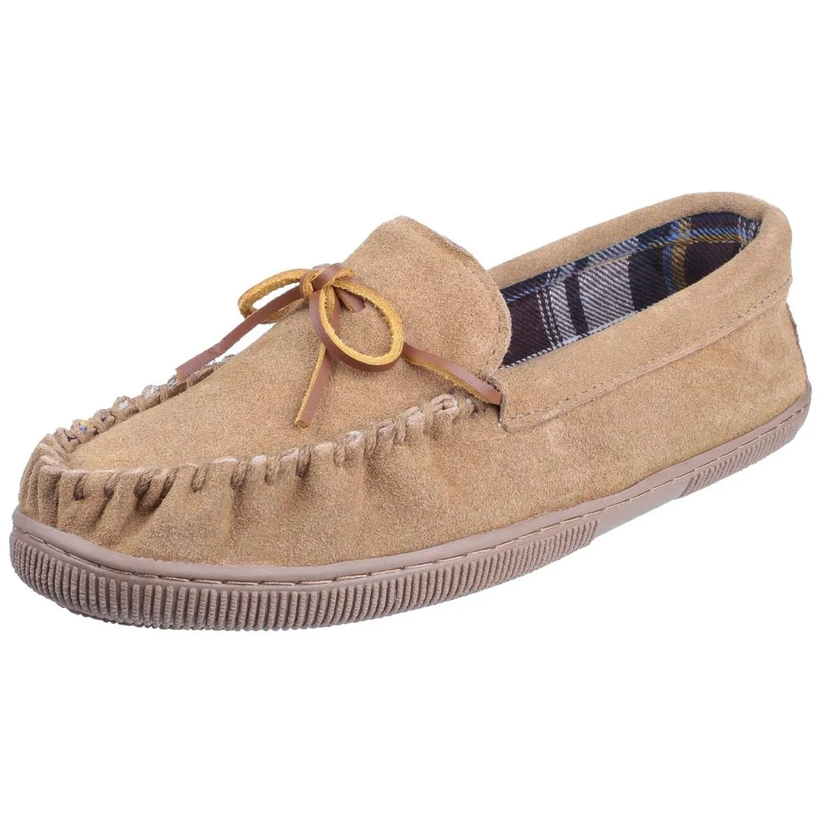 Cotswold Alberta Slip On Moccasin Slipper Beige