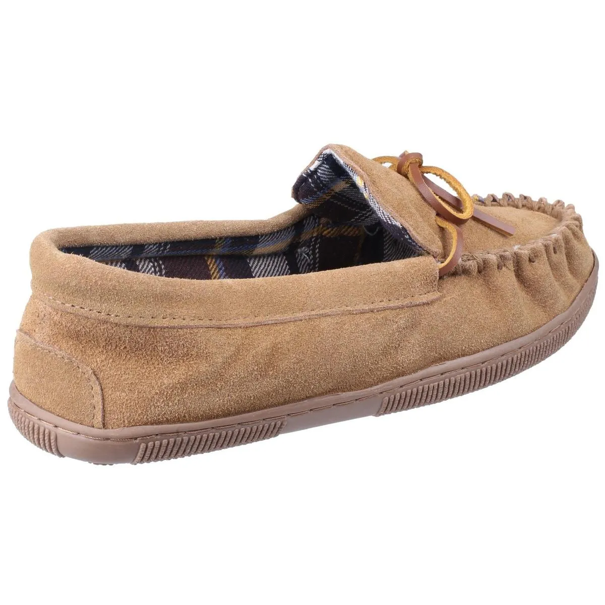 Cotswold Alberta Slip On Moccasin Slipper Beige