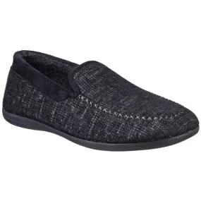 Cotswold Stanley Loafer Slipper Black