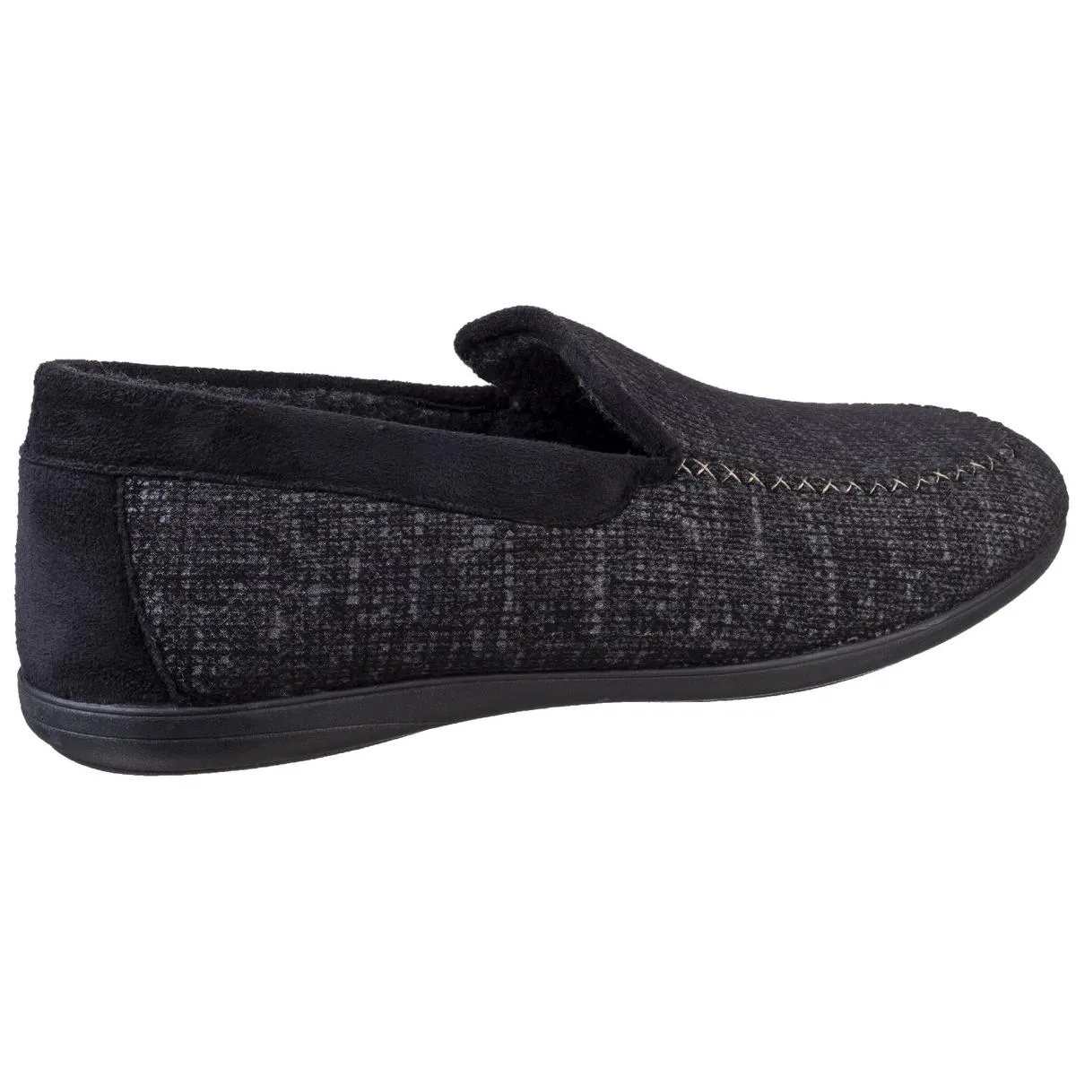 Cotswold Stanley Loafer Slipper Black