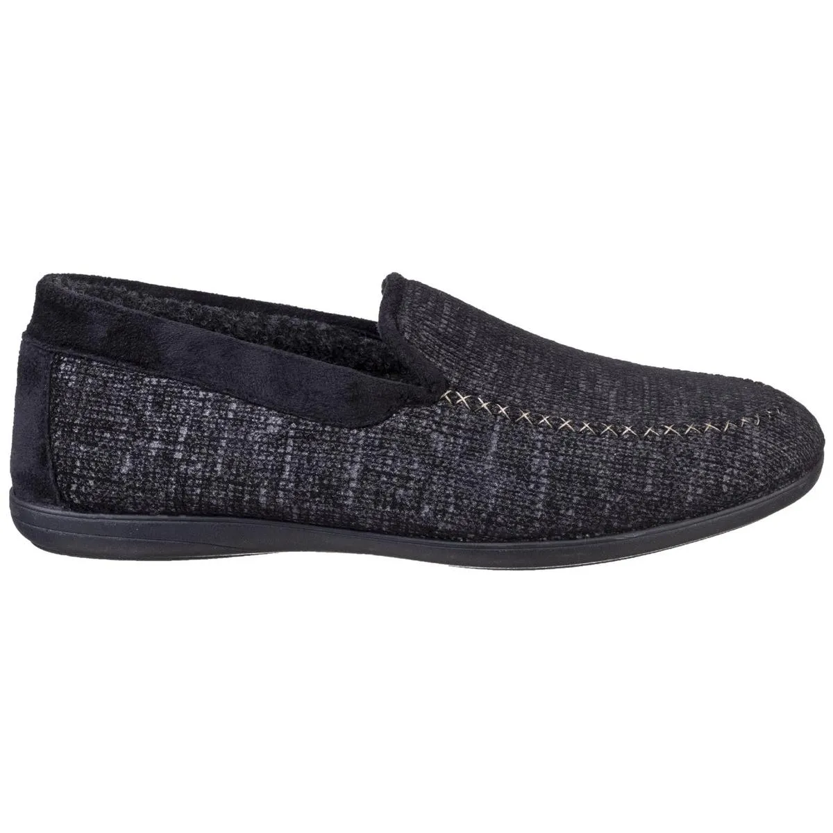 Cotswold Stanley Loafer Slipper Black