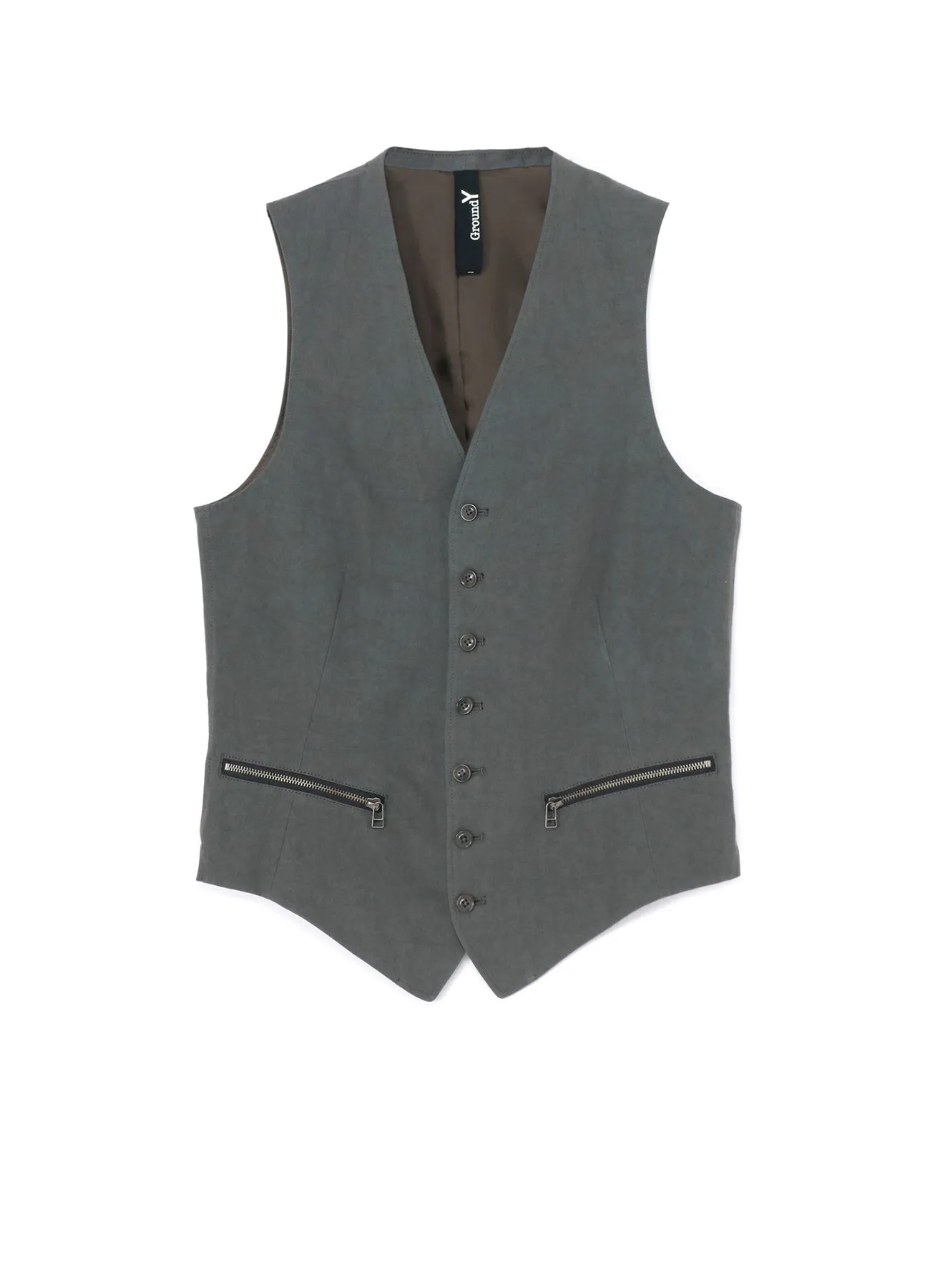 COTTON ZAZA CROSS WA ZIPPER POCKET VEST